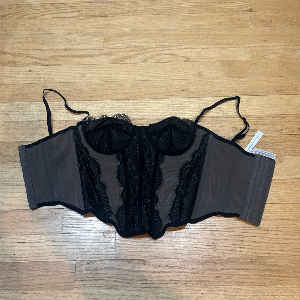 Urban Outfitters Out From Under M Black Corset Top